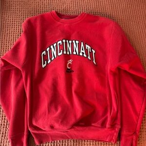 Steve & Barry's Red Cincinnati Crewneck Sweatshirt